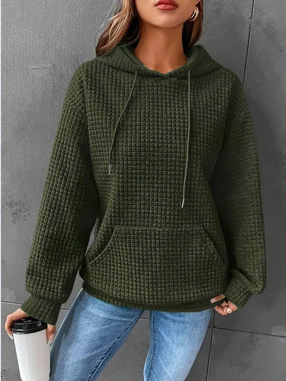 Melissa | Women's Oversized Hoodie Sweatshirt - Waffle Knit Soft