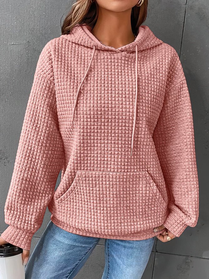 Melissa | Women's Oversized Hoodie Sweatshirt - Waffle Knit Soft