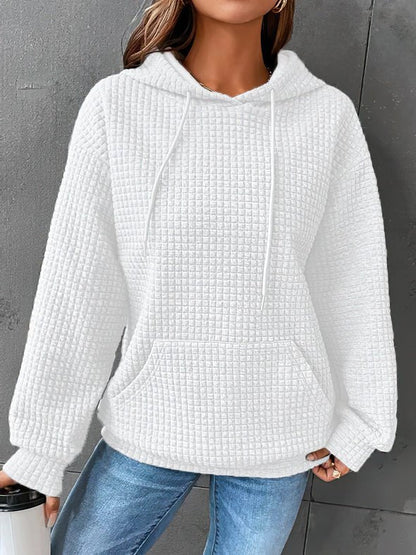 Melissa | Women's Oversized Hoodie Sweatshirt - Waffle Knit Soft
