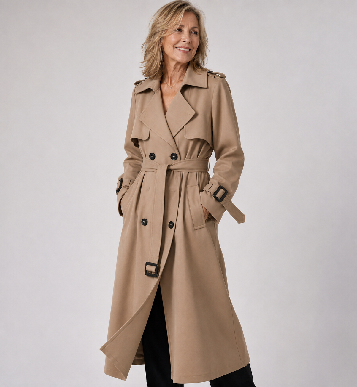 Natalia | Classic Long Trench Coat
