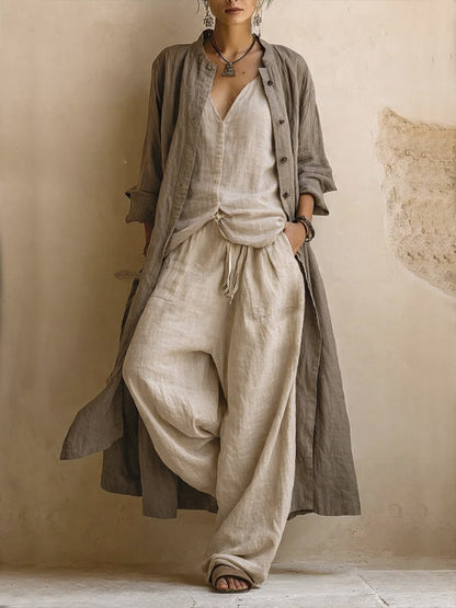 Serena | Bohemian Cotton & Linen 3-Piece Set