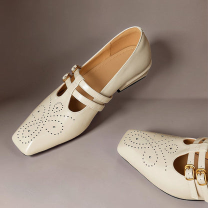 Katherine | Brogued Dual-Strap Mary Jane Pump