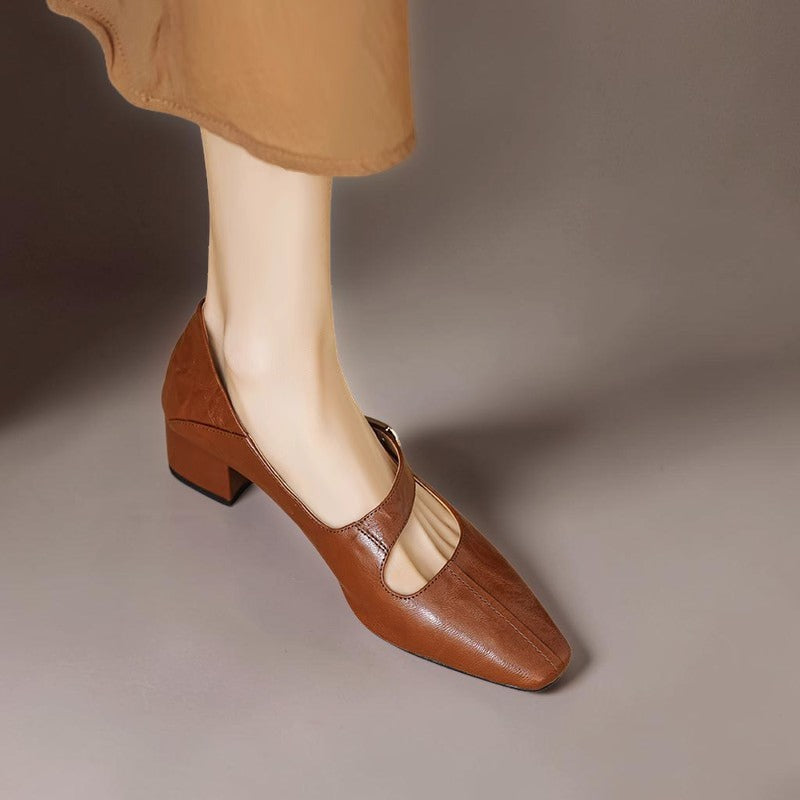 Nina | Chiseled Square-Toe Mary Jane Pump