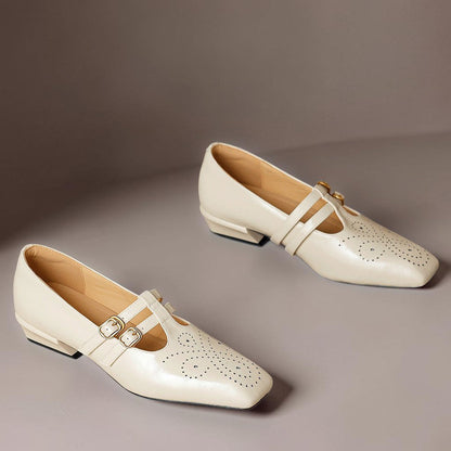 Katherine | Brogued Dual-Strap Mary Jane Pump