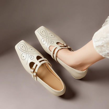 Katherine | Brogued Dual-Strap Mary Jane Pump