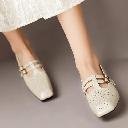 Katherine | Brogued Dual-Strap Mary Jane Pump