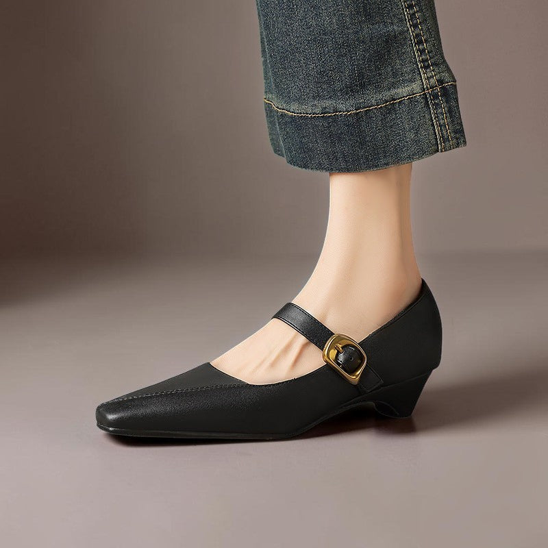 Joanna | Paneled Mary Jane Heel