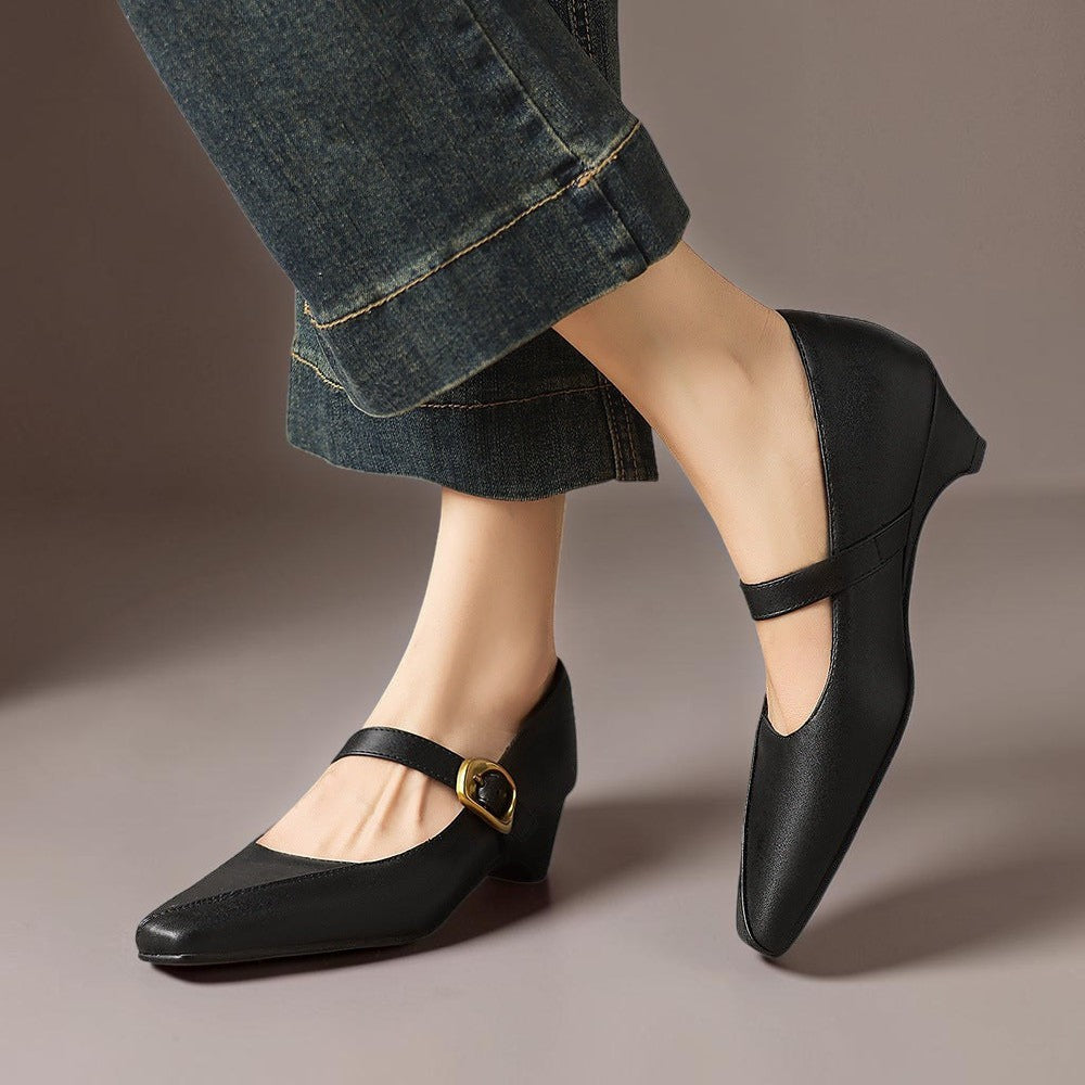 Joanna | Paneled Mary Jane Heel