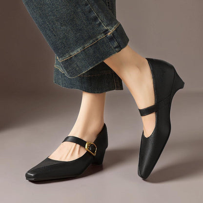 Joanna | Paneled Mary Jane Heel