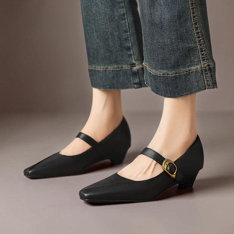 Joanna | Paneled Mary Jane Heel