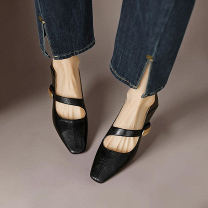 Nina | Chiseled Square-Toe Mary Jane Pump