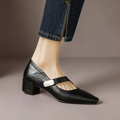 Nina | Chiseled Square-Toe Mary Jane Pump
