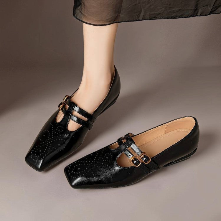 Katherine | Brogued Dual-Strap Mary Jane Pump