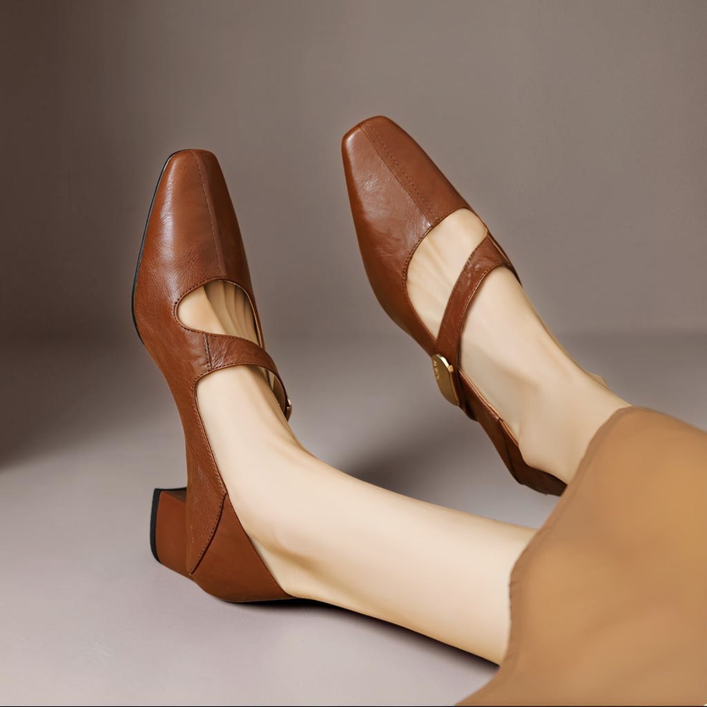 Nina | Chiseled Square-Toe Mary Jane Pump