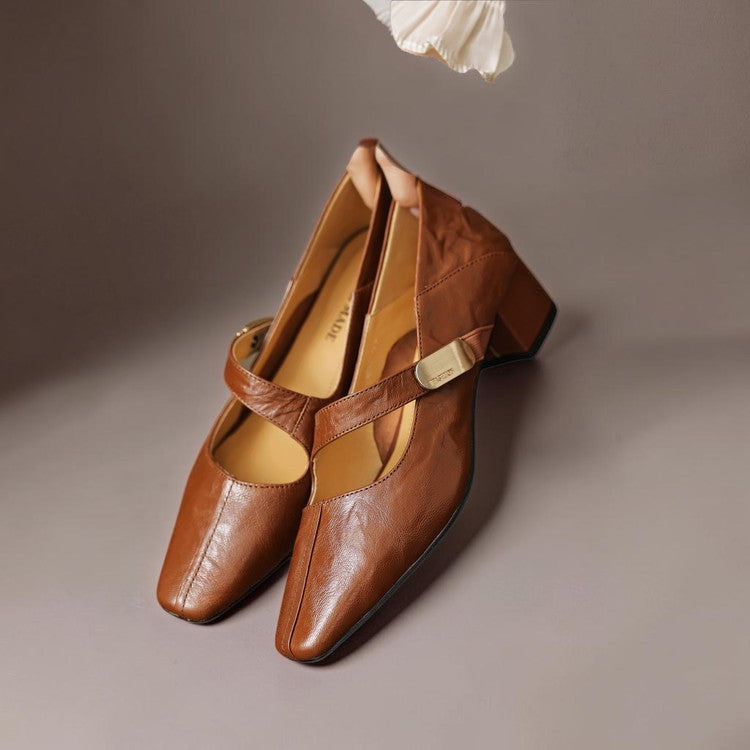 Nina | Chiseled Square-Toe Mary Jane Pump