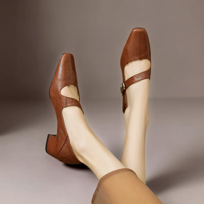 Nina | Chiseled Square-Toe Mary Jane Pump