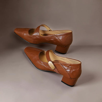 Nina | Chiseled Square-Toe Mary Jane Pump