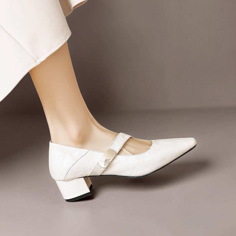 Nina | Chiseled Square-Toe Mary Jane Pump