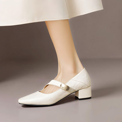 Nina | Chiseled Square-Toe Mary Jane Pump