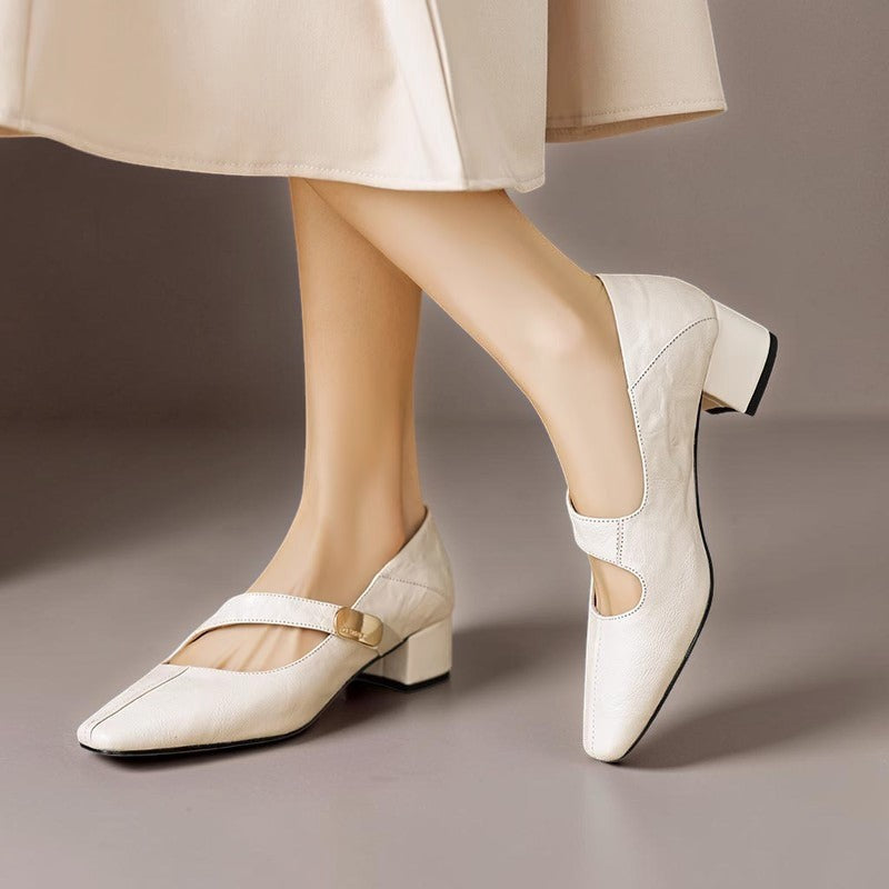 Nina | Chiseled Square-Toe Mary Jane Pump