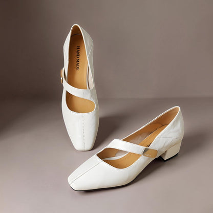 Nina | Chiseled Square-Toe Mary Jane Pump