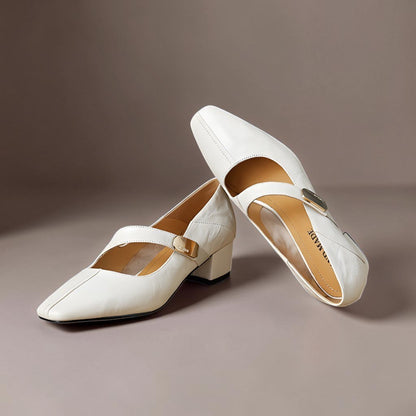 Nina | Chiseled Square-Toe Mary Jane Pump