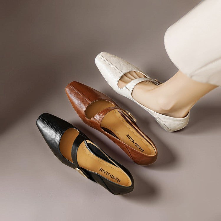 Nina | Chiseled Square-Toe Mary Jane Pump