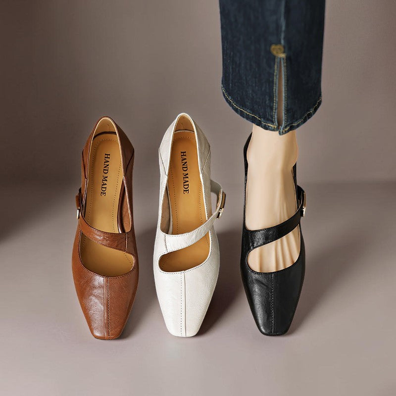 Nina | Chiseled Square-Toe Mary Jane Pump