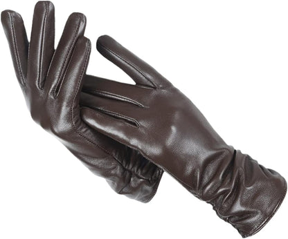 Women's Leather Gloves | Classic Warm Winter Essential