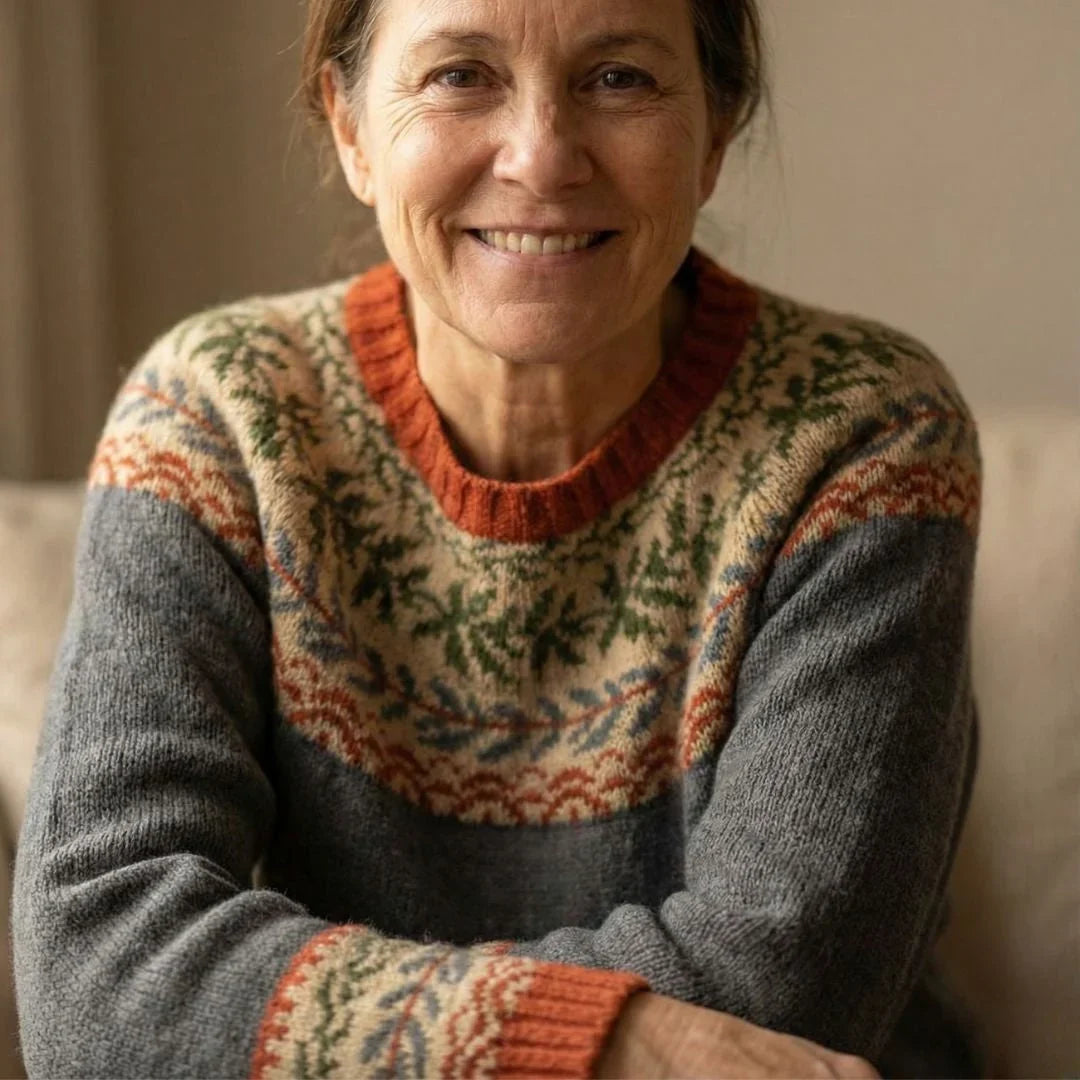 Women's Nordic Sweater | Fair Isle Long Sleeve Knit