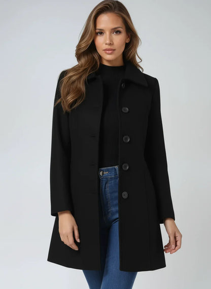 Women's Trench Coat | Classic Fit and Flare Button Front