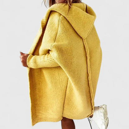 Emma | Women's Oversized Hooded Open-Front Knit Cardigan