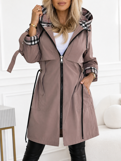 Yvonne | Hooded Zip Coat